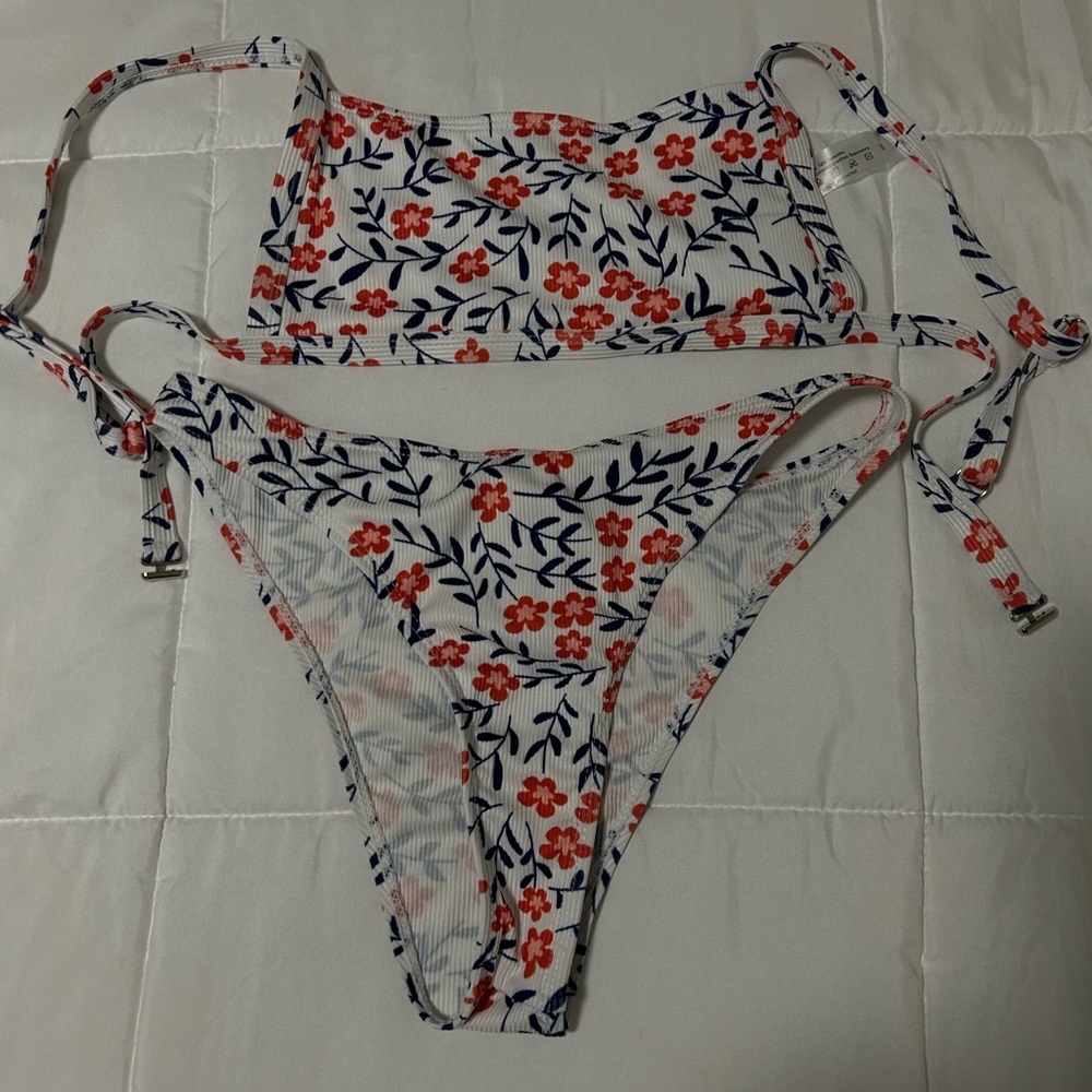 Floral Random Print Bikini Swimsuit